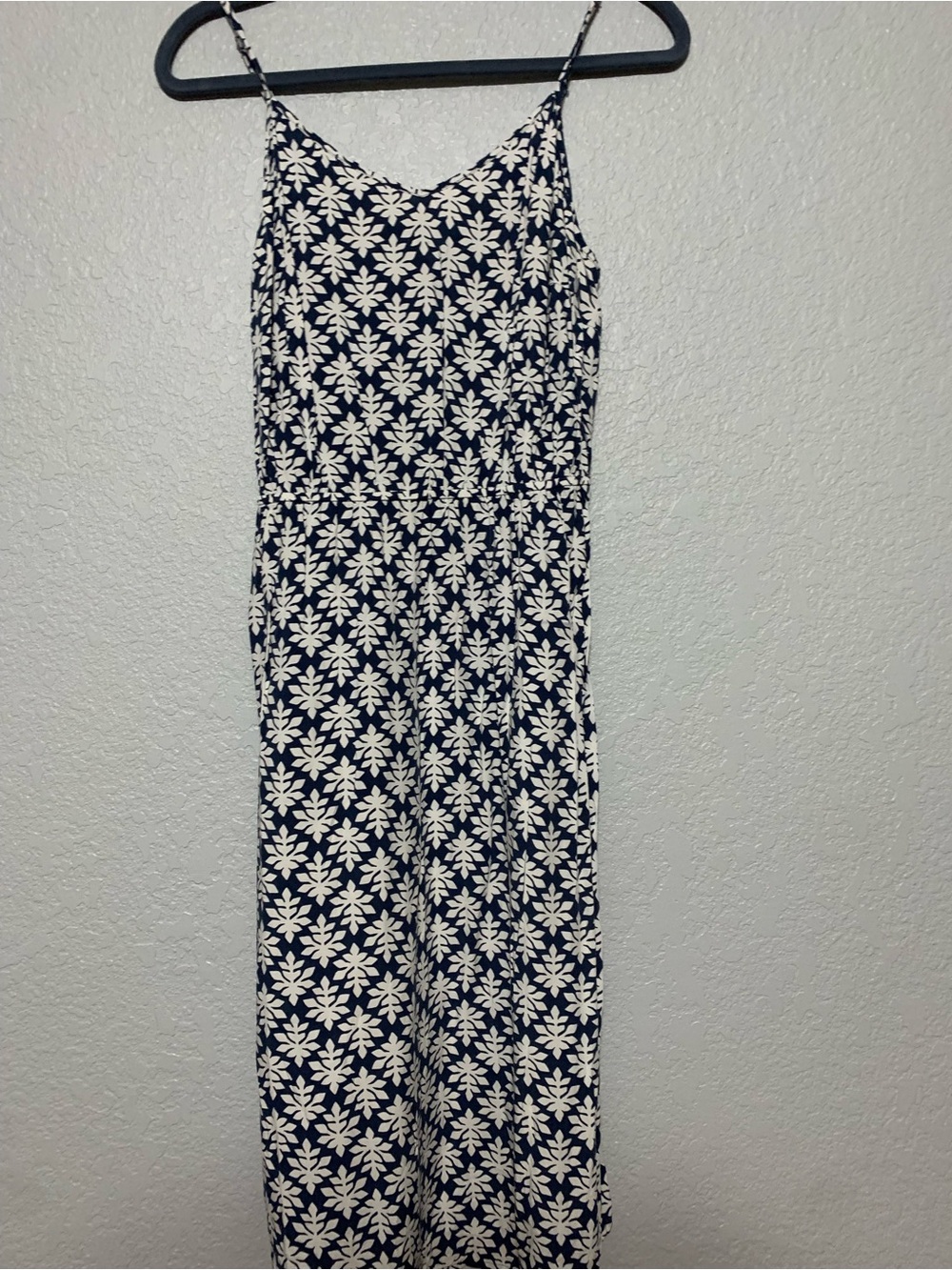 GAP Navy and White Floral Maxi Dress